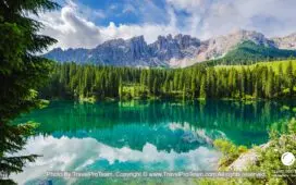 Lake Carezza หรือ Lago di Carezza – ทะเลสาบแห่งสายรุ้ง ท่ามกลางขุนเขา Dolomites